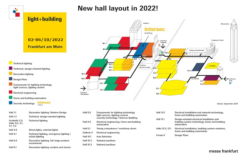 Light+Building October 2022 - Hall Plan